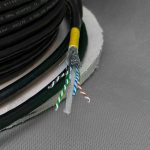 کابل شبکه CAT6 SF/UTP دو لایه زرد مشکی