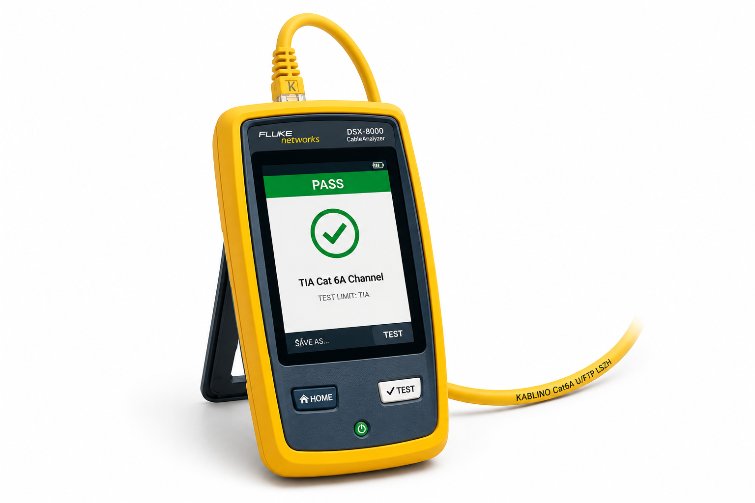 تست فلوک کابل شبکه Cat6A با Fluke DSX